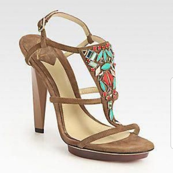 Brian Atwood Shoes - Brian Atwood donosa jeweled heels